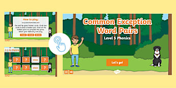 Level 5 Phonics Common Exception Word Pairs Game