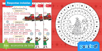 Folha de enigmas de Natal (Teacher-Made) - Twinkl