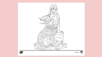 Mermaid Colouring - Twinkl