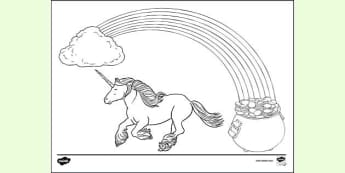 Rainbow Colouring Sheet Template (teacher made)