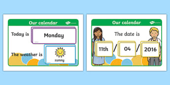 Classroom Date And Weather Chart