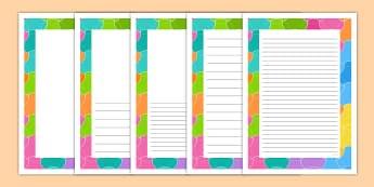 Characteristics of Effective Learning Page Border Pack - Characteristic of Effective Learning, page border, landscape, portrait, half lined, wide lines, writ
