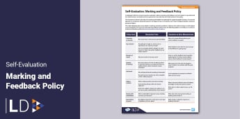 Marking and Feedback - Primary Resources - SLT - Twinkl