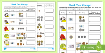 Ks2 Money Primary Resources Ks2 Money Money Coins Place Value - check your change worksheet worksheet learning from home maths workbooks money problems