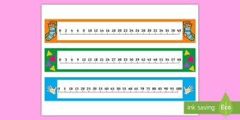 counting in 5s number line teacher made