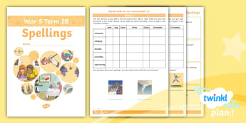 PlanIt Y5 Term 2B Look-Cover-Write-Check Spelling Practice Booklet - Spellings, Word List, Year 5, Vocabulary, Assessment, National Curriculum, UKS2