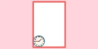 Clock Page Borders | twinkl.com.au