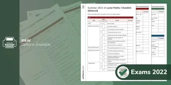 A Level Maths Checklist.pdf A Level Checklists | twinkl.co.uk