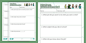 Interview Worksheets | twinkl.co.uk