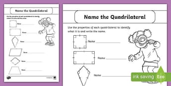 quadrilateral worksheet challenge teacher made