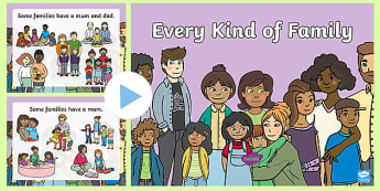 Every Kind of Family PowerPoint - families, love, LGBT, parents, Carers, who loves Me, familes, famalies, ,Scottish