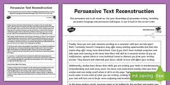 Persuasive Text Primary Resources | Australia - Twinkl