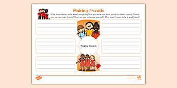 Making Friends Mind Map - Twinkl Mind Maps