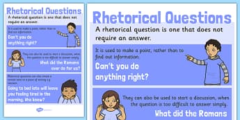 how to use rhetorical question in a presentation