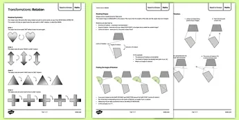Rotation Example Step By Step Guide Math Rotation Mathematics • Twinkl.ca