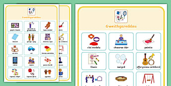 Symbolau Twinkl: Bwrdd Dewis Gweithgareddau