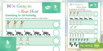 We're Going on a Bear Hunt: Counting to 10 Activity