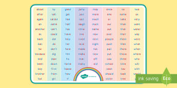 My Word Mat KS1 Dyslexia - ks1 word mat, ks1 dyslexia word mat, ks1 dyslexia font word mat, ks1 sen font word mat, ks1 key words, high frequency word mat
