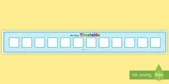 class timetable chart designs