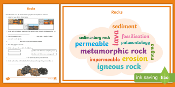 Ks2 Rocks Science Display Rocks Science Resources | twinkl.co.uk