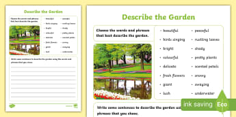 Editable: Plant Adjectives Word Mat | Printable | Twinkl