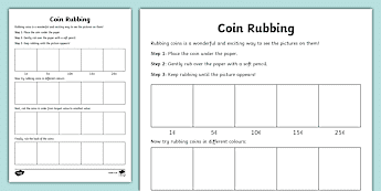 Coin Rubbing Worksheets | twinkl.ca