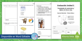 Ciencias Naturales Evaluaciones Unidad 3 - Y Registros - | Ch