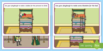 The Princess and the Pea Playdough Mats - playdough, play doh, mats, malleable, fine motor