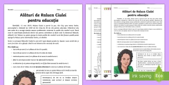 Alături de Raluca Ciulei pentru educație - Activitate