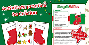 Ciorap de Crăciun – Activitate practică