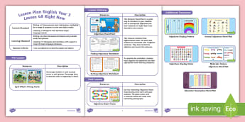 Lesson Plans Template For KSSR English - Year 1, 2, 3