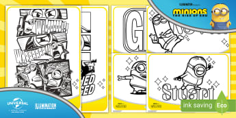Minions Colouring Sheets | Universal Pictures | Twinkl