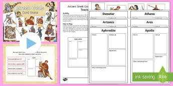 Greek Deity Notes Ancient Greek Gods | twinkl.co.uk