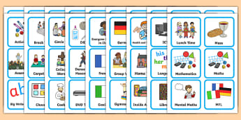 Classroom Timetable Templates & Cards | Visual Timetables