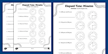 Elapsed Time Worksheets | twinkl.com