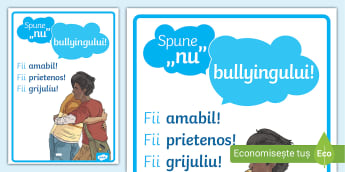 Spune „nu” bullyingului! – Planșă 9-12 ani