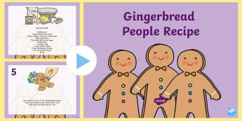 Gingerbread People Recipe  PowerPoint  - Gingerbread People Recipe - gingerbread man recipe, gingerbread, people, ginger bread, gingerbread people, gingerbread recip