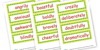 Adverbs Chart | Twinkl