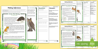 LKS2 Easter Tale Inference Worksheet / Worksheets - LKS2, Lower Key Stage Two, Lower Key Stage 2, Years 3 and 4,  Easter, story, tale, differentiated, D