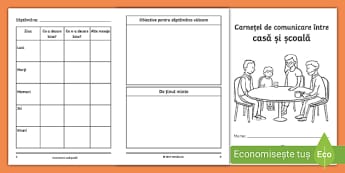 Carnețel de comunicare Casă-Școală - început de an școlar, comunicarea cu părinții, mesaje pentru părinți, management comportamenta