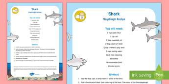 Shark Playdough Recipe - Baby Shark, Pink Fong, Shark Song, fine motor, play dough, playdoh, Under The Sea, Ocean, Aquarium