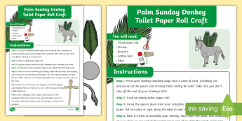 Palm Sunday Donkey Toilet Paper Roll Craft - Resources