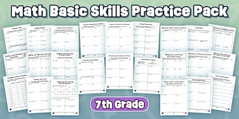 Spring 7th Grade Math Activity Math Worksheets & Printables | Grade 7 | Twinkl - Twinkl