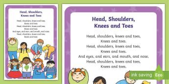 Nursery Rhyme Heads Shoulders Knees and Toes Primary Resources