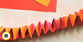 Rainbow Paper Fan Garland - Paper Craft - Craft Activities