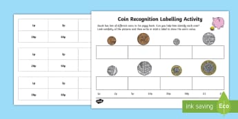 money coins worksheets writing frames early years eyfs