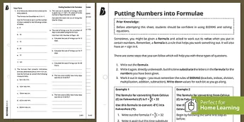 Mathematics Formulae | twinkl.co.uk