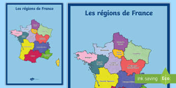 Carte de France, effaçable, adaptée au cycle 2 et 3