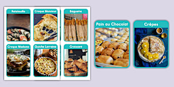 French Food and Dishes Flashcards - Twinkl
