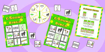 g Sound Bingo Game with Spinner - sounds, sound games, bingo
